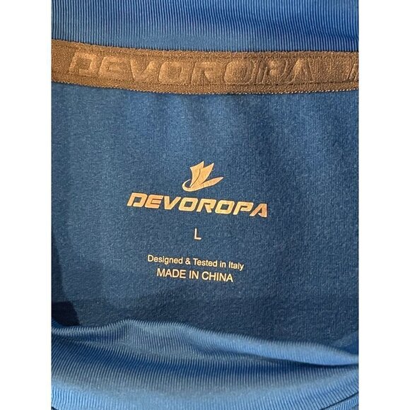 Devoropa‎ Blue Long Sleeve Mock Neck Pullover Thermal Top Size L - Picture 6 of 7